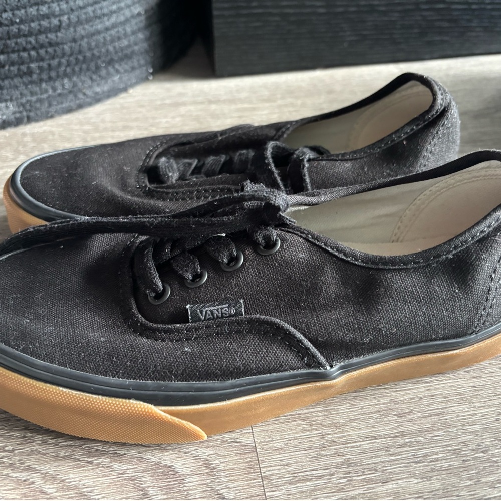 Vans Classic Black Sneakers with Tan Sole